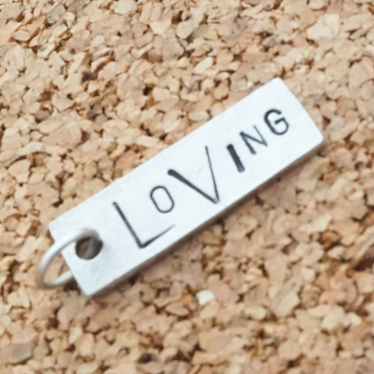 Loving - Stamped Tag Pendant