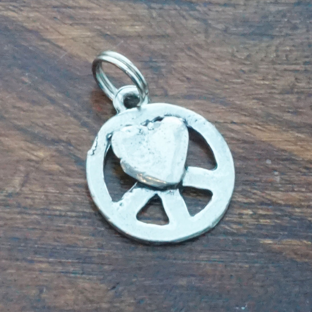 Peace With Heart - Silver Charms