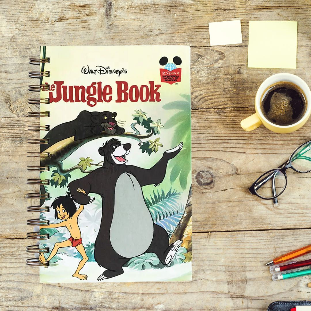 The Jungle Book turned into a spiral bound journal